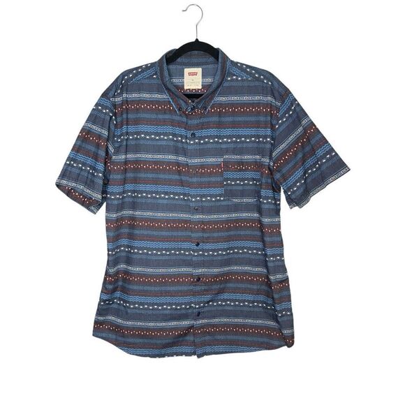 Levi’s Aztec Short Sleeve Button Up Shirt Men’s XXL - Picture 1 of 5